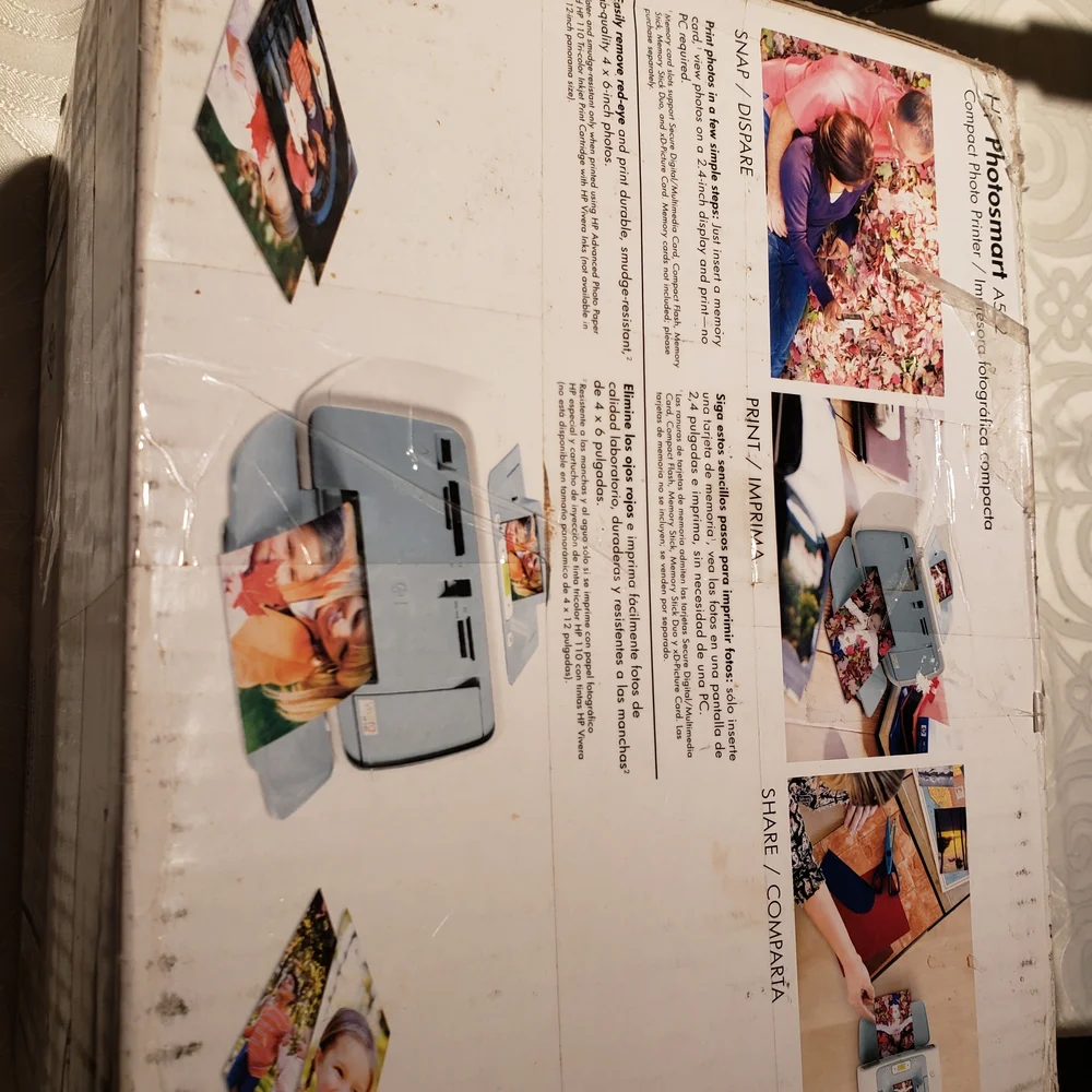HP Photosmart A522 Compact Photo Printer - Blue